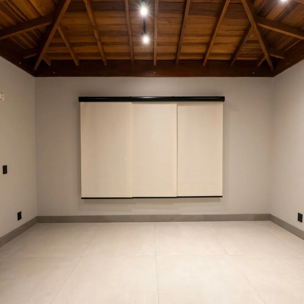 Persiana painel em porta de vidro